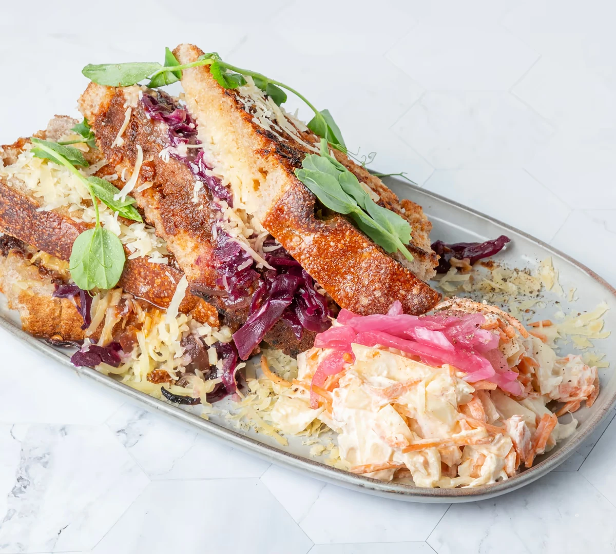 Vildsvins sandwich, økologisk mad lavet i jord og bord